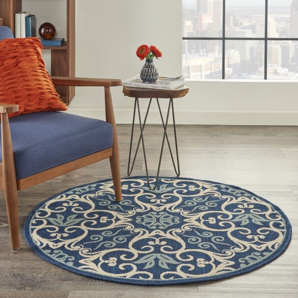 Nourison Caribbean CRB02 Navy Area Rug Fashion