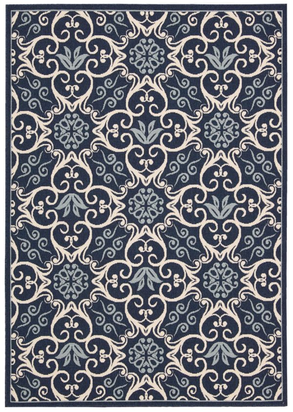 Nourison Caribbean CRB02 Navy Area Rug Fashion