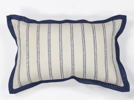 KAS Pillow L167 Ivory Nautical Stripes For Cheap