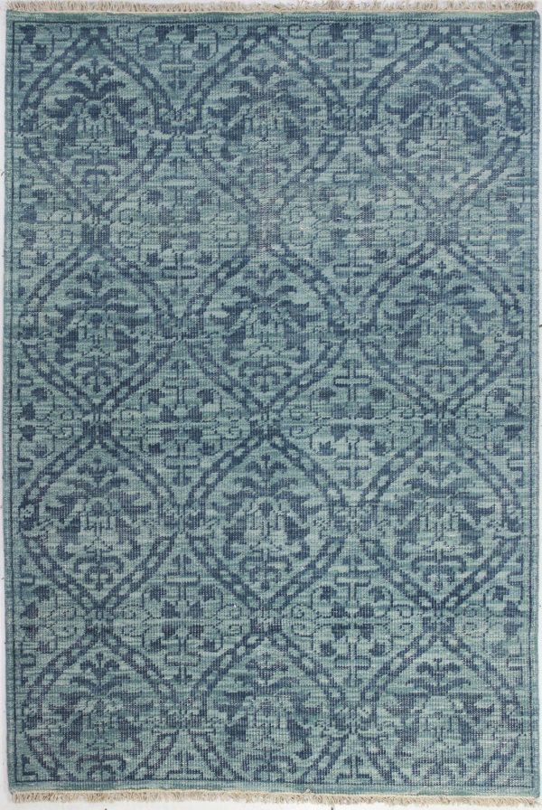 Bashian Artifact A154-AR107 Teal Area Rug For Cheap