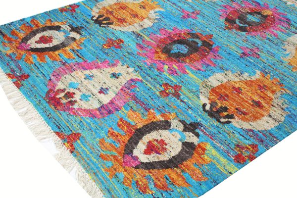 Bashian Boho B124-FWCH1 Blue Area Rug Online now