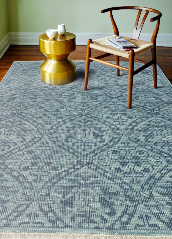 Bashian Artifact A154-AR107 Teal Area Rug For Cheap