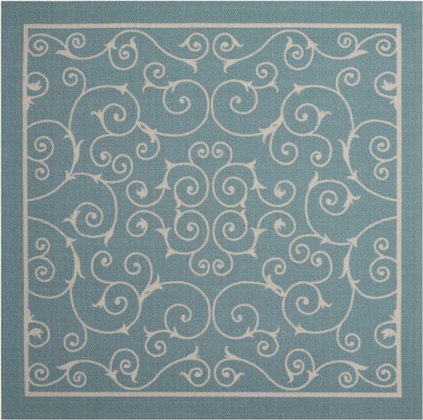 Nourison Home and Garden RS019 Light Blue Area Rug For Discount