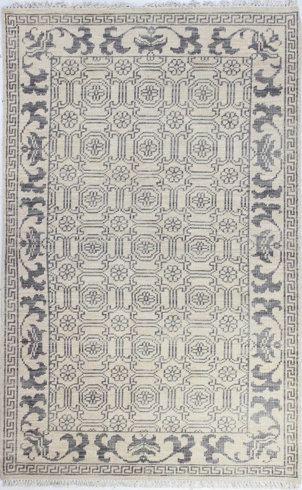 Bashian Artifact A154-AR104 Ivory Area Rug For Discount