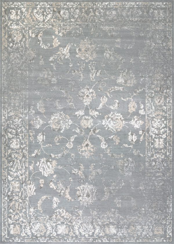 Couristan Provincia Botanic Applique Grey Cream Area Rug Supply