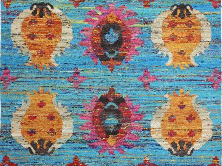 Bashian Boho B124-FWCH1 Blue Area Rug Online now