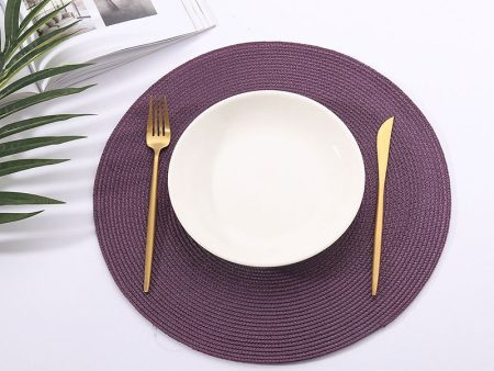 6PCS Purple Round Placemat 38 cm Sale