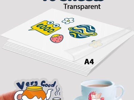 10 PCS Transparent Sticker Print Paper A4 For Discount