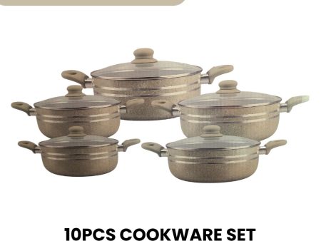 10 PCS Granite Coated Cookware Set Online now