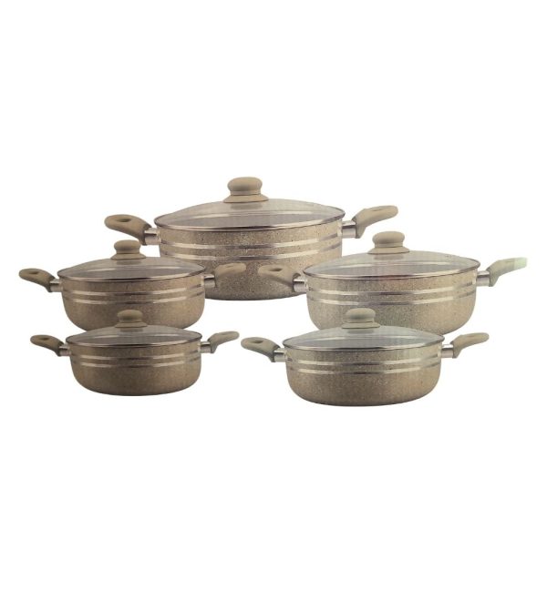 10 PCS Granite Coated Cookware Set Online now