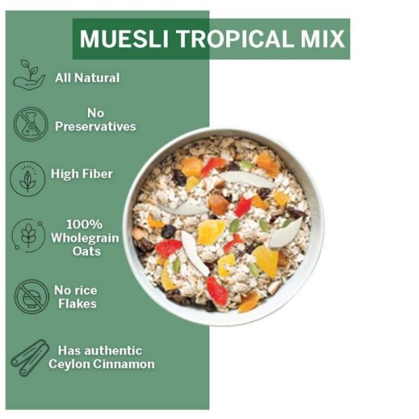 Oateo Oats Muesli Tropical Mix 400g Bag-in-Box Sale