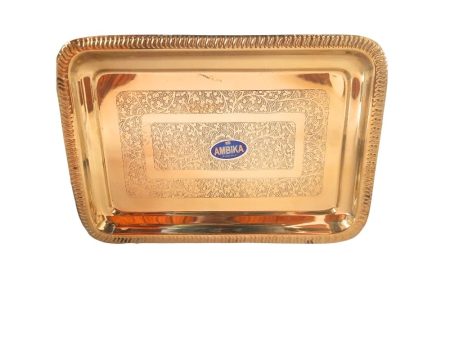 Brass Rectangular Serving Tray Online