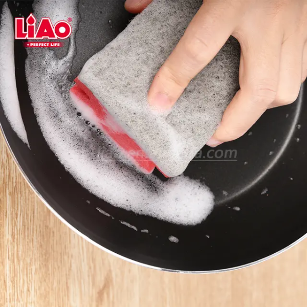 LIAO 3PCS Double Side Scouring Pad For Cheap